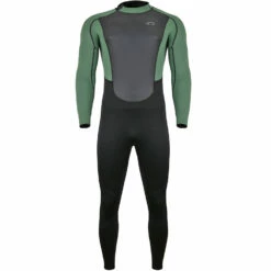 Typhoon Storm3 3/2mm Back Zip Wetsuit - Black/Green