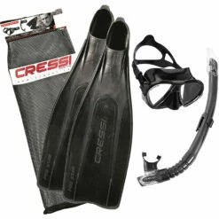 Cressi Pro Star Mask Snorkel & Set - Black